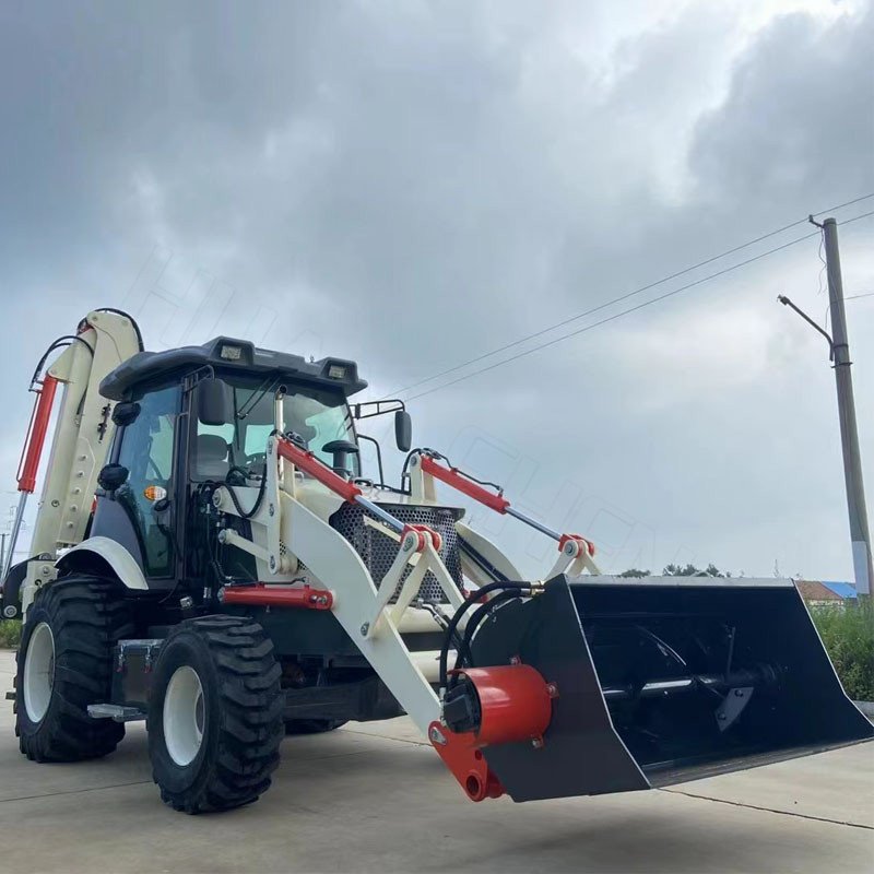 HuanSheng HS388 Chinese Made Mini Backhoe Loader Small Excavator Backhoe 1Ton 2Ton Wheel Loader For Sale