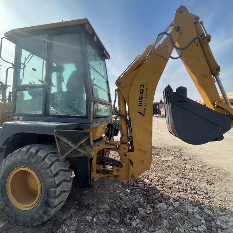 China 4x4 Wheel Drive Backhoe Loader Used Mini Excavator for Sale with Snow Shovel Tractopelle
