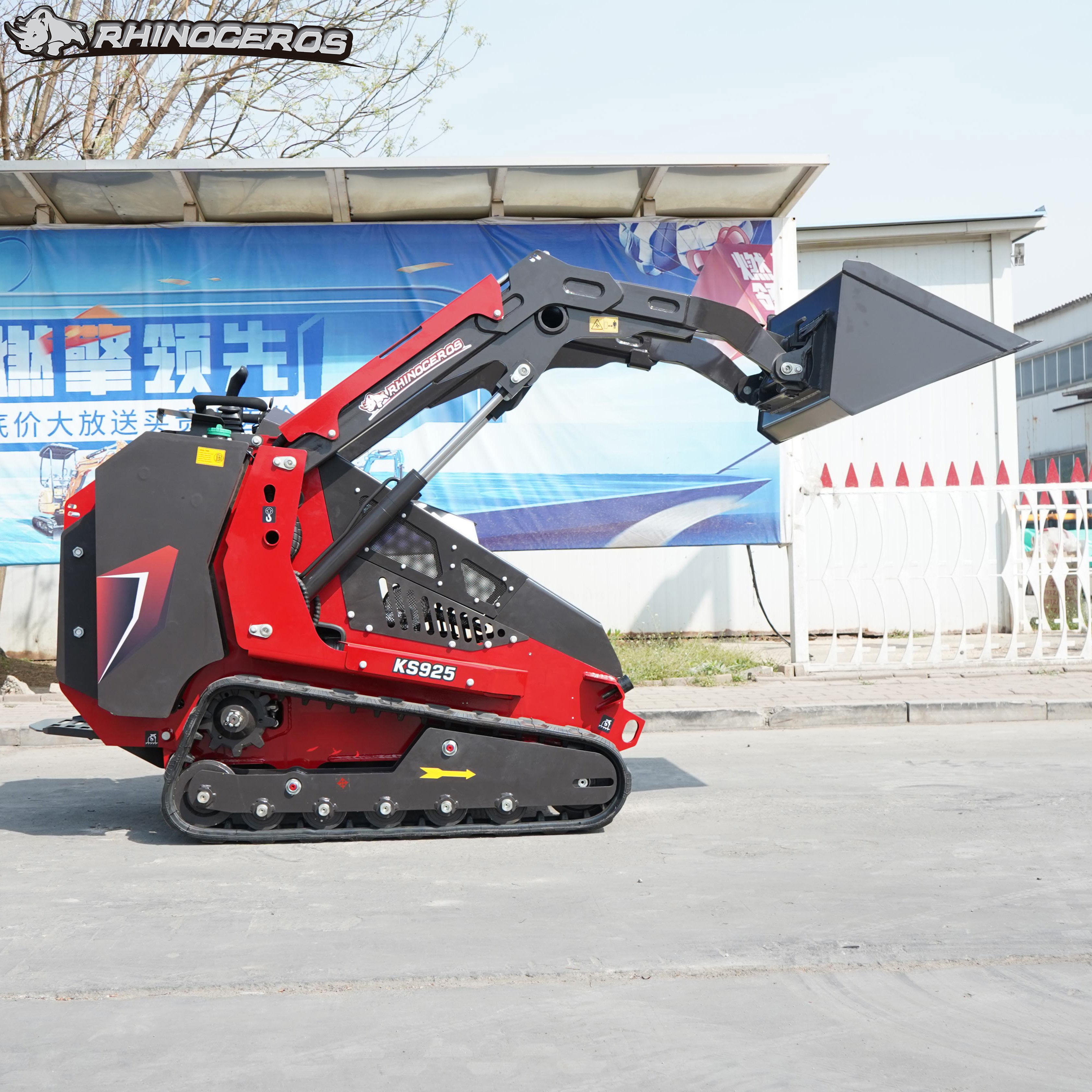 Rhinoceros skid steer new mini track loader KS925 1.5ton New Mini track loader Kubota Engine with CE EPA ISO EPA for export Used