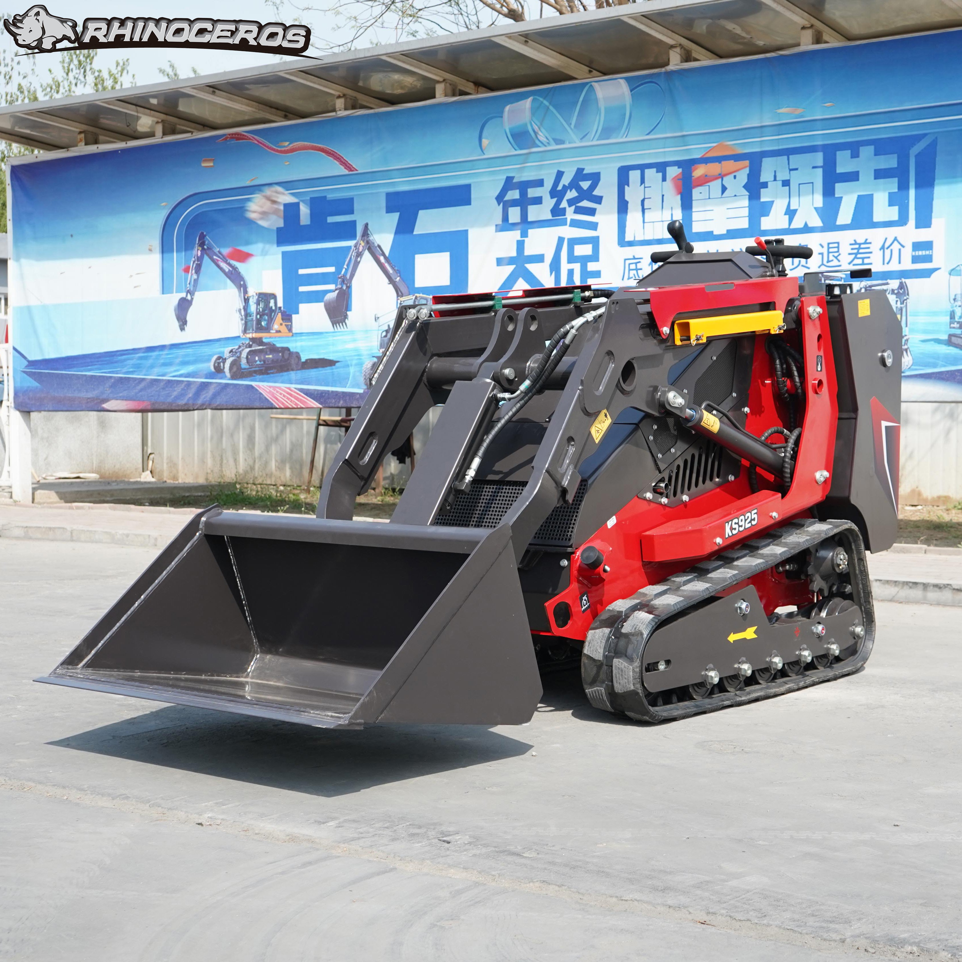Rhinoceros skid steer new mini track loader KS925 1.5ton New Mini track loader Kubota Engine with CE EPA ISO EPA for export Used