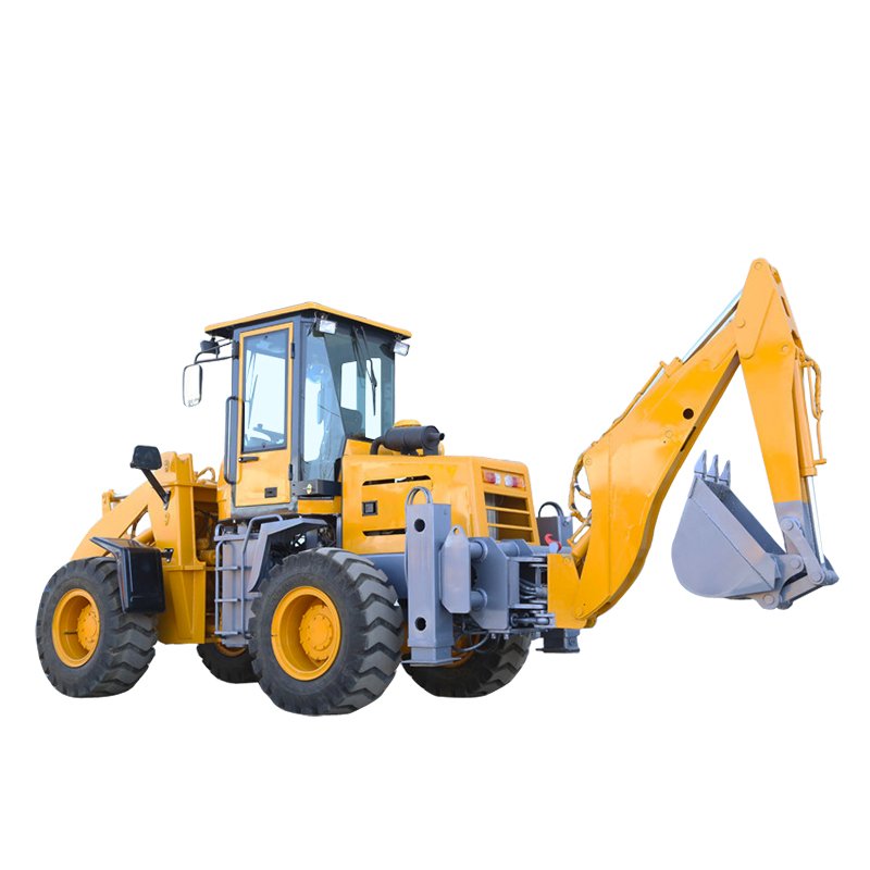 mini towable backhoe selling a used backhoe loader