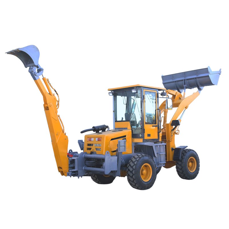 mini towable backhoe selling a used backhoe loader