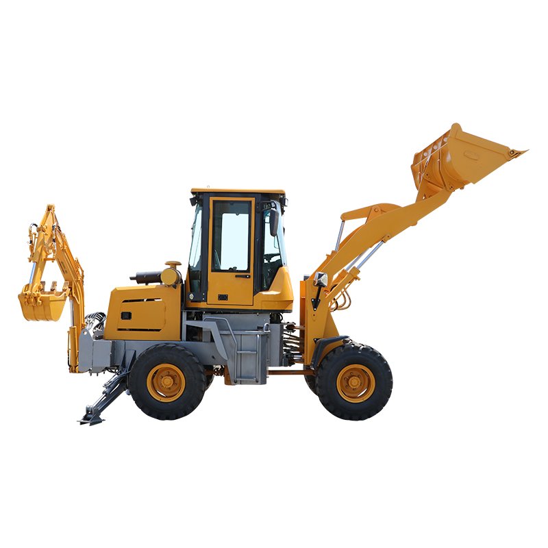 mini towable backhoe selling a used backhoe loader
