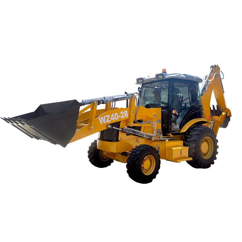 China Earth-Moving Machinery Cheap New 4 Wheel Towable Loader Small Mini Backhoe Loader front towable loader