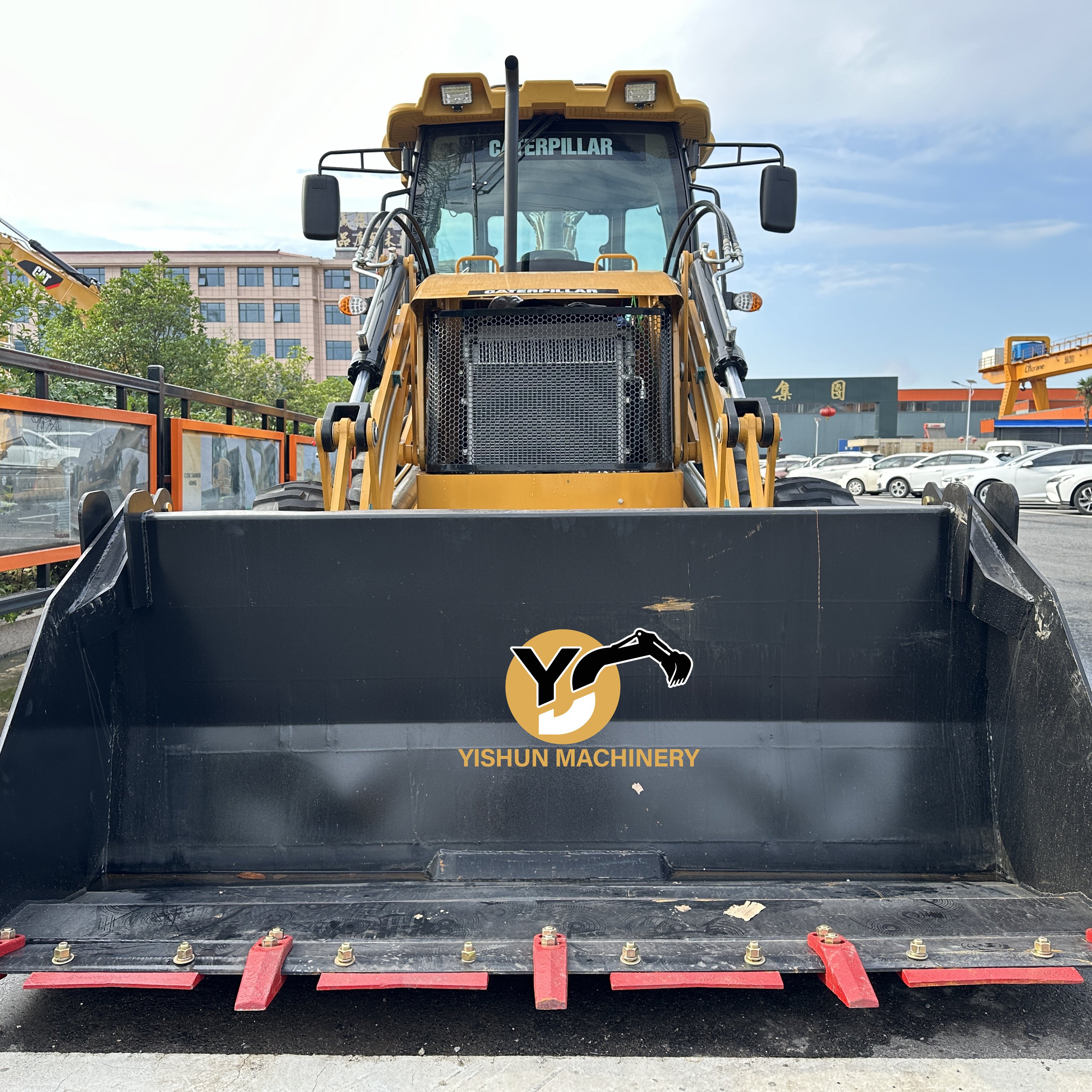 Yishun Machinery Construction Loader CAT420f Used Caterpillar Fronet End Wheel Loader in Stock