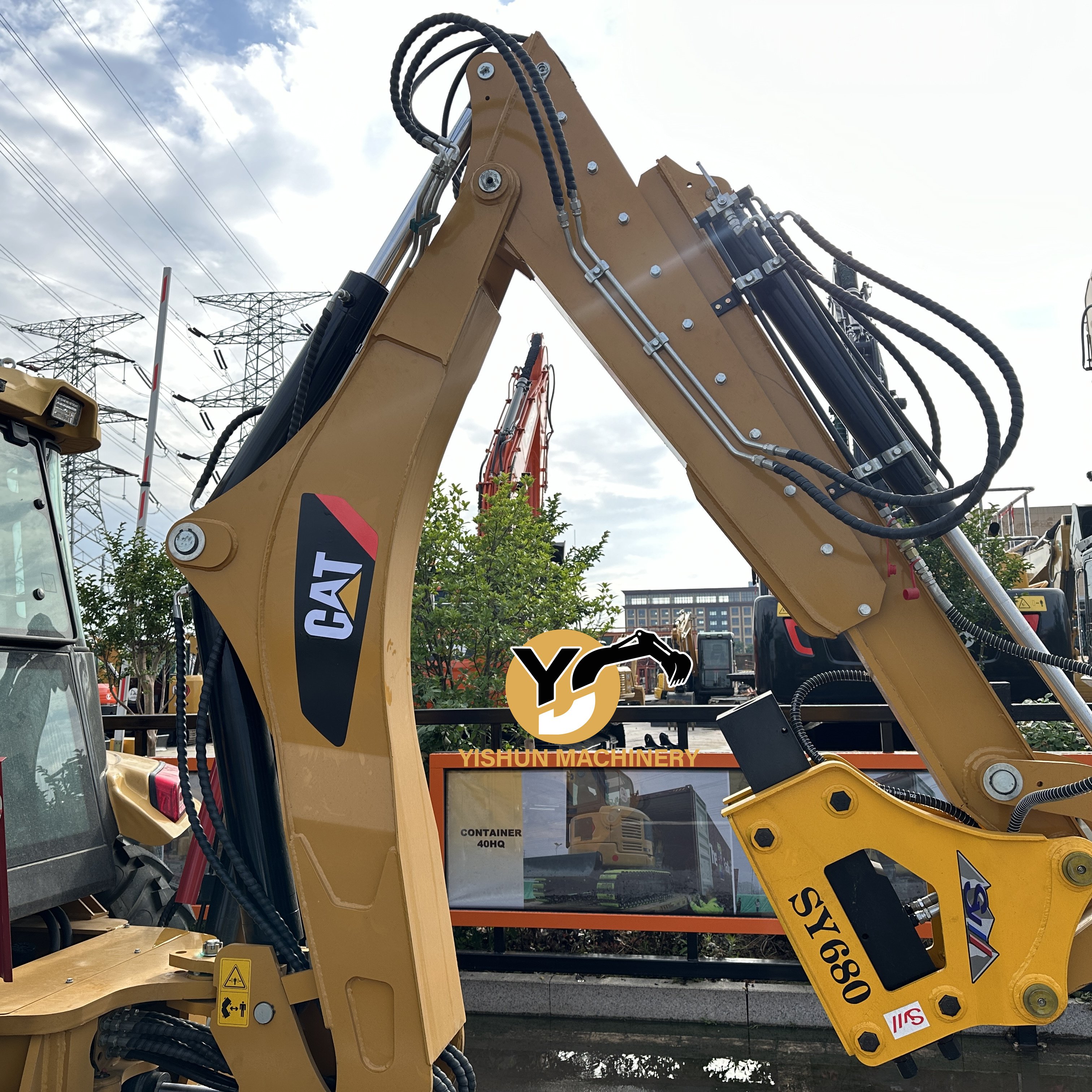 Yishun Machinery Construction Loader CAT420f Used Caterpillar Fronet End Wheel Loader in Stock