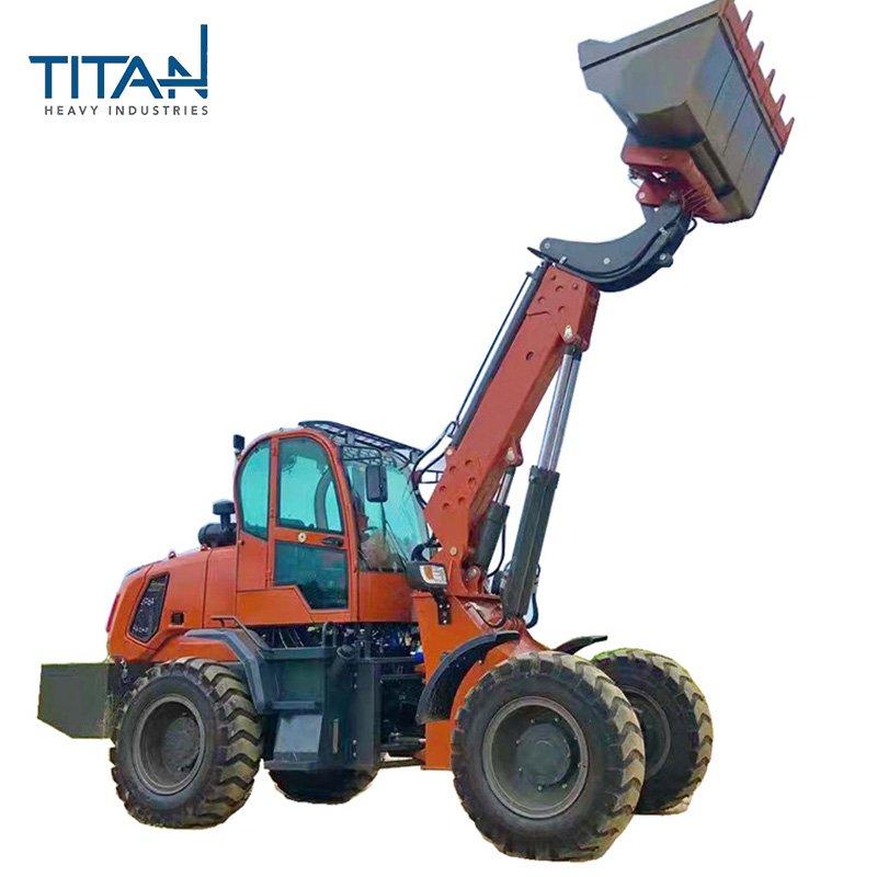 TITAN Diesel Telescopic Charger Loader 1.2cbm Capacity Factory Direct Used Front Loader 5 Ton Rated Load Engine Pump Gearbox