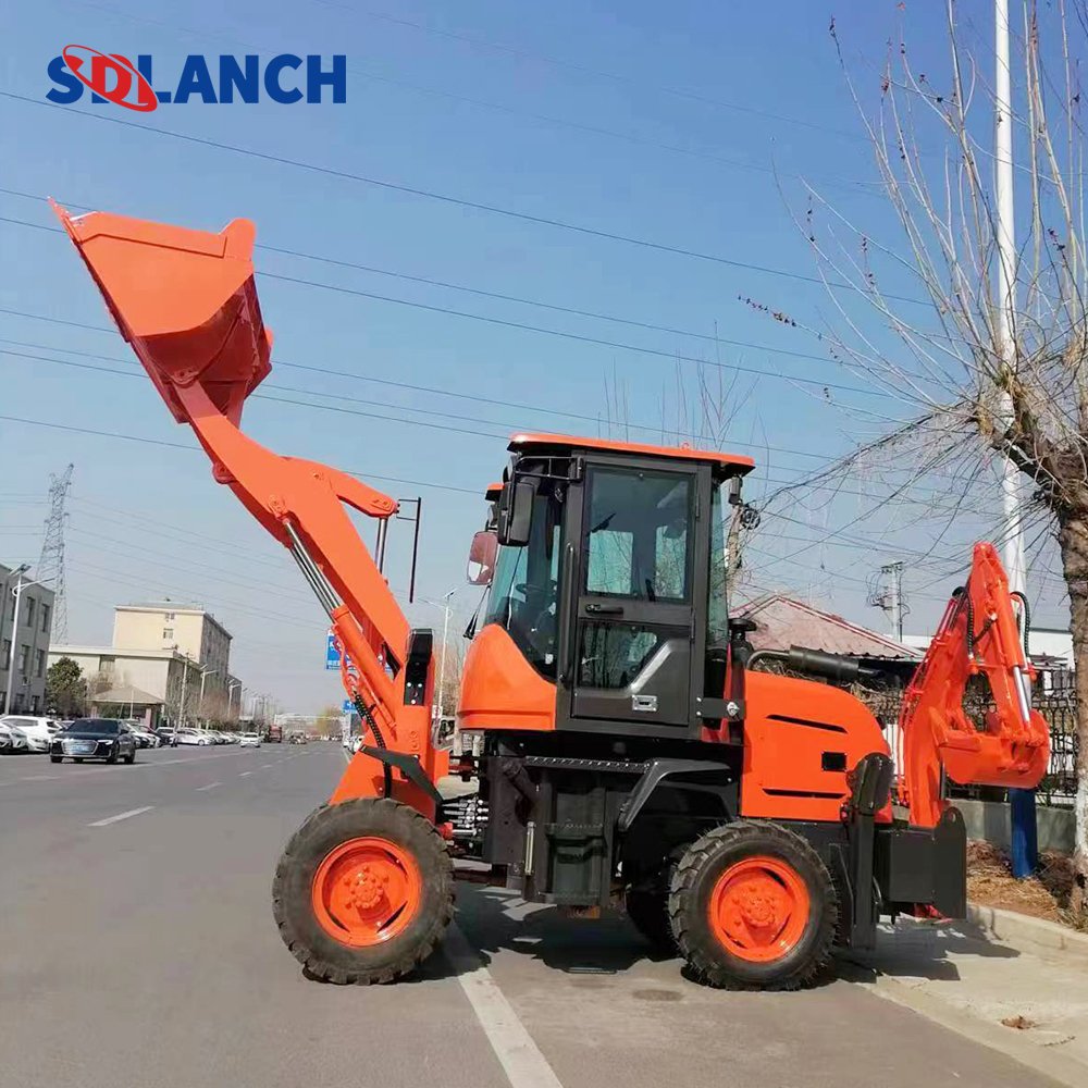 Backhoe Loader Tractor Sand Quarry Construction Machinery 4x4 Small 1.5ton 1 ton Backhoe Loader