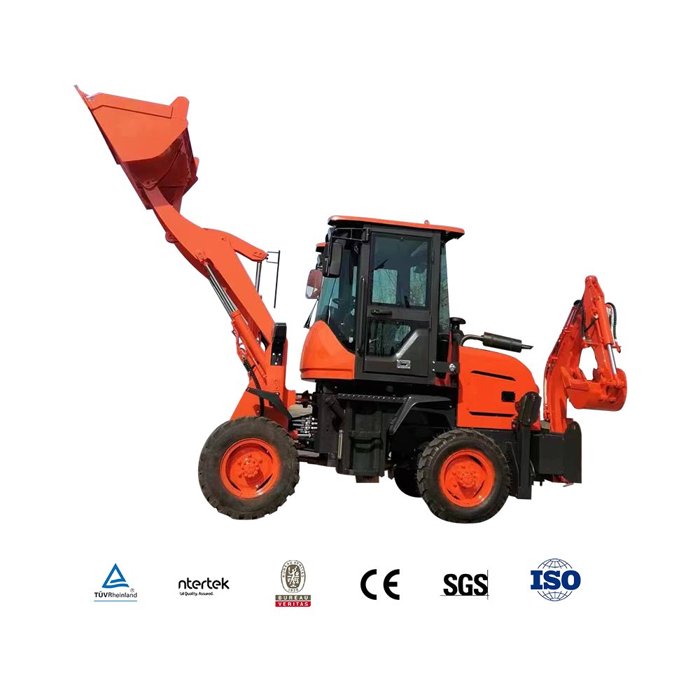 Backhoe Loader Tractor Sand Quarry Construction Machinery 4x4 Small 1.5ton 1 ton Backhoe Loader