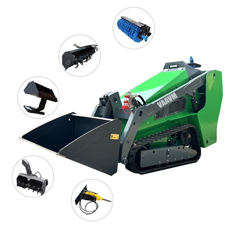 Factory Crawler Snow Remover Electric Compact Track Tracked Skid Steer Front Tractor Loader