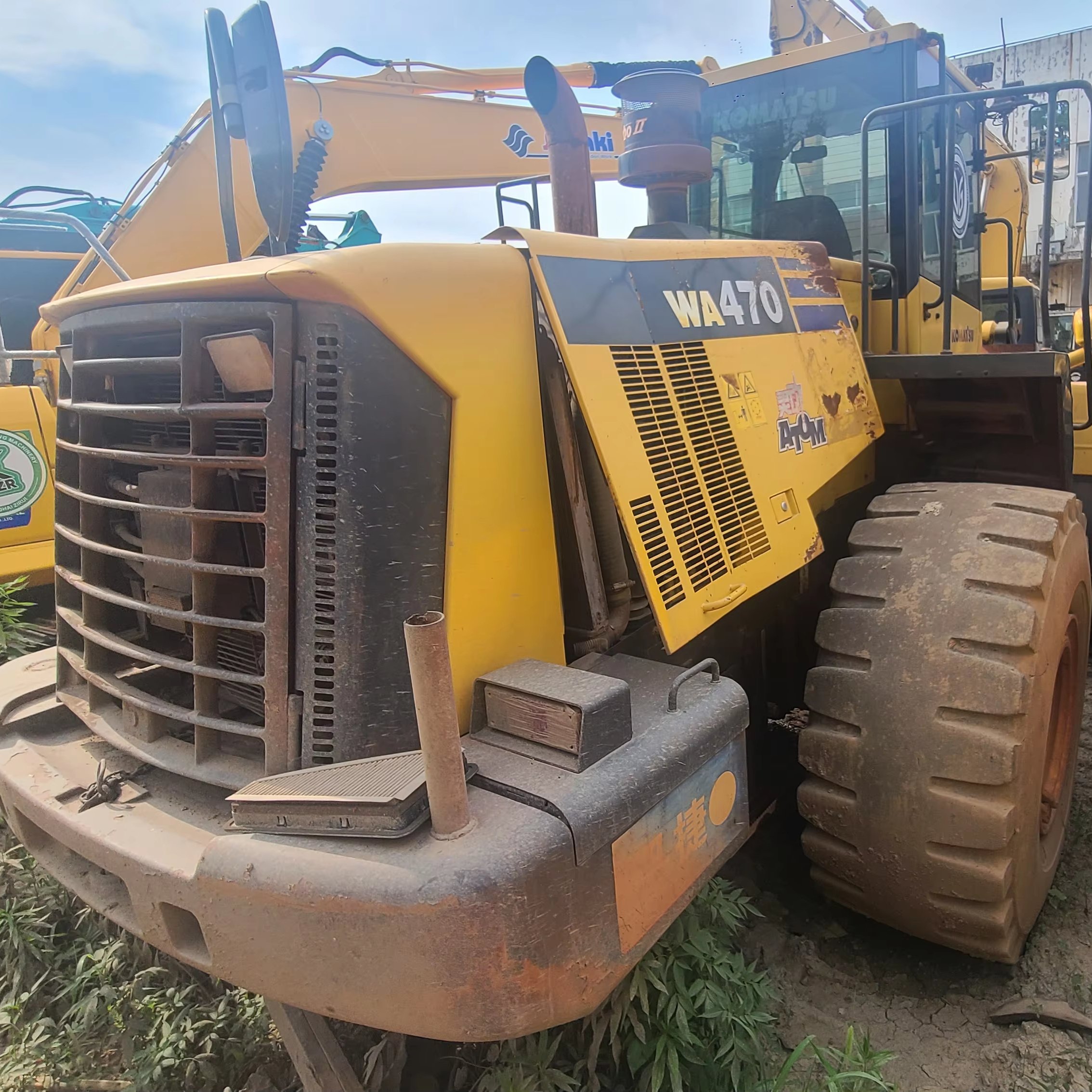 2014 Model Year Komatsu WA470 Wheel Loader Used Large Construction Machinery with High Lifting Power Original Color from Japan