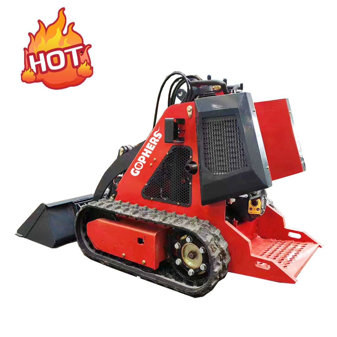Mini sikd loader GOPHERS 320 stand on diesel mini skid steer loader for landscape and tree care