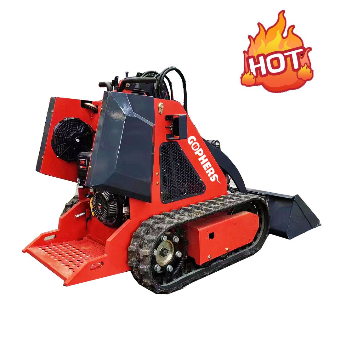 Mini sikd loader GOPHERS 320 stand on diesel mini skid steer loader for landscape and tree care