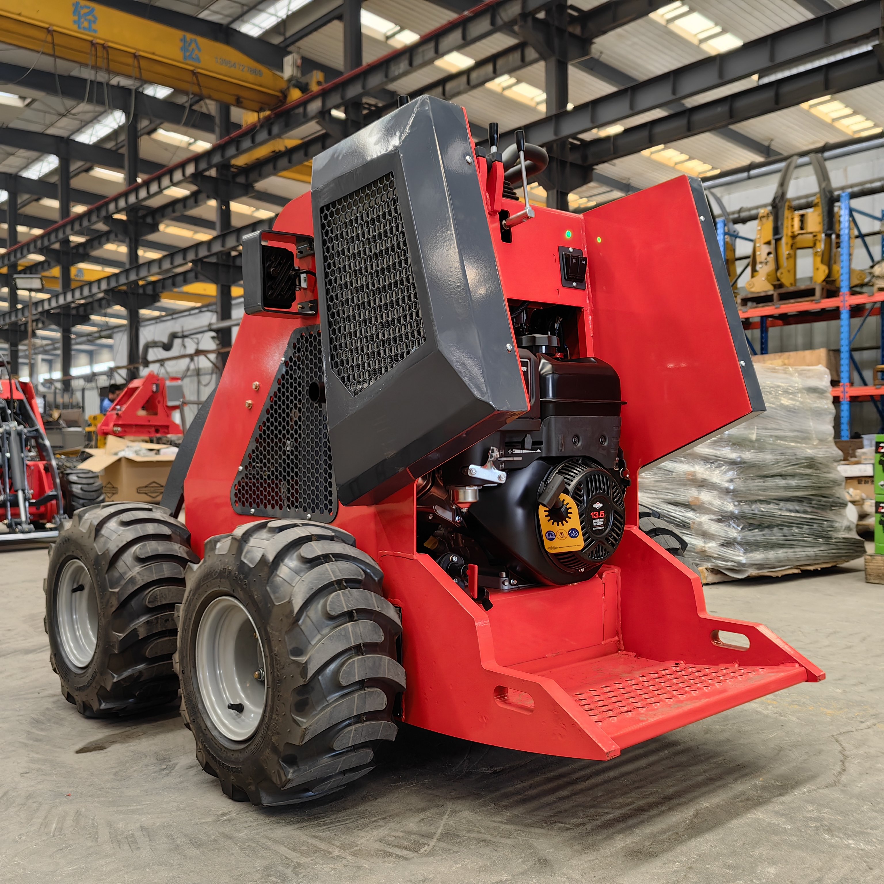 Mini sikd loader GOPHERS 320 stand on diesel mini skid steer loader for landscape and tree care