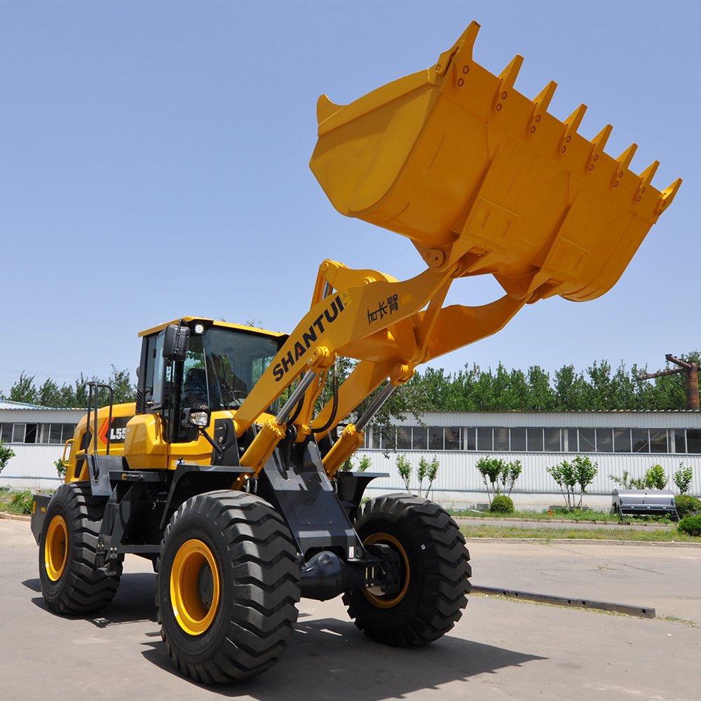 Shantui L55 Mini Front End Loader Electric Wheel Loader Includes Water Level Alarm Function Wheel Heavy 5Ton Loaders