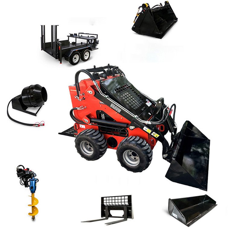 Super Power Gasoline Engine Vas380 Skid Steer Front End Loader