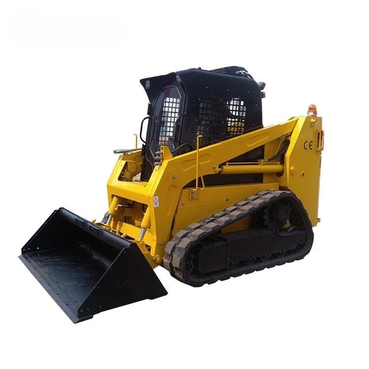 CE EPA high quality 4WD mini skid steer track loader with crawler small skid steer loader with 4in1 bucket attachment for sale
