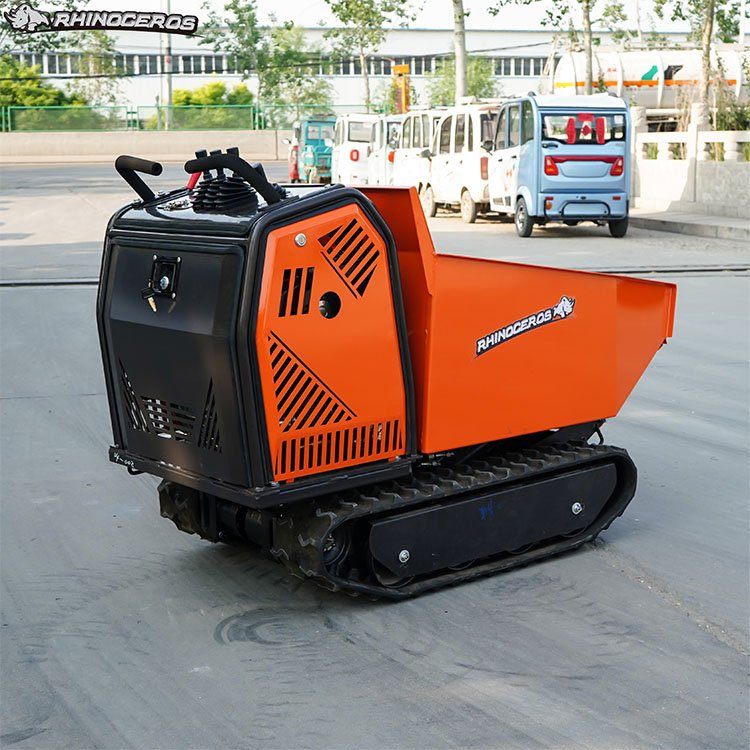 Mini Crawler Dumper Truck Used New Condition Motor Wheelbarrow Track Site Dumper Farm Work Mini Loader Core Engine Pump