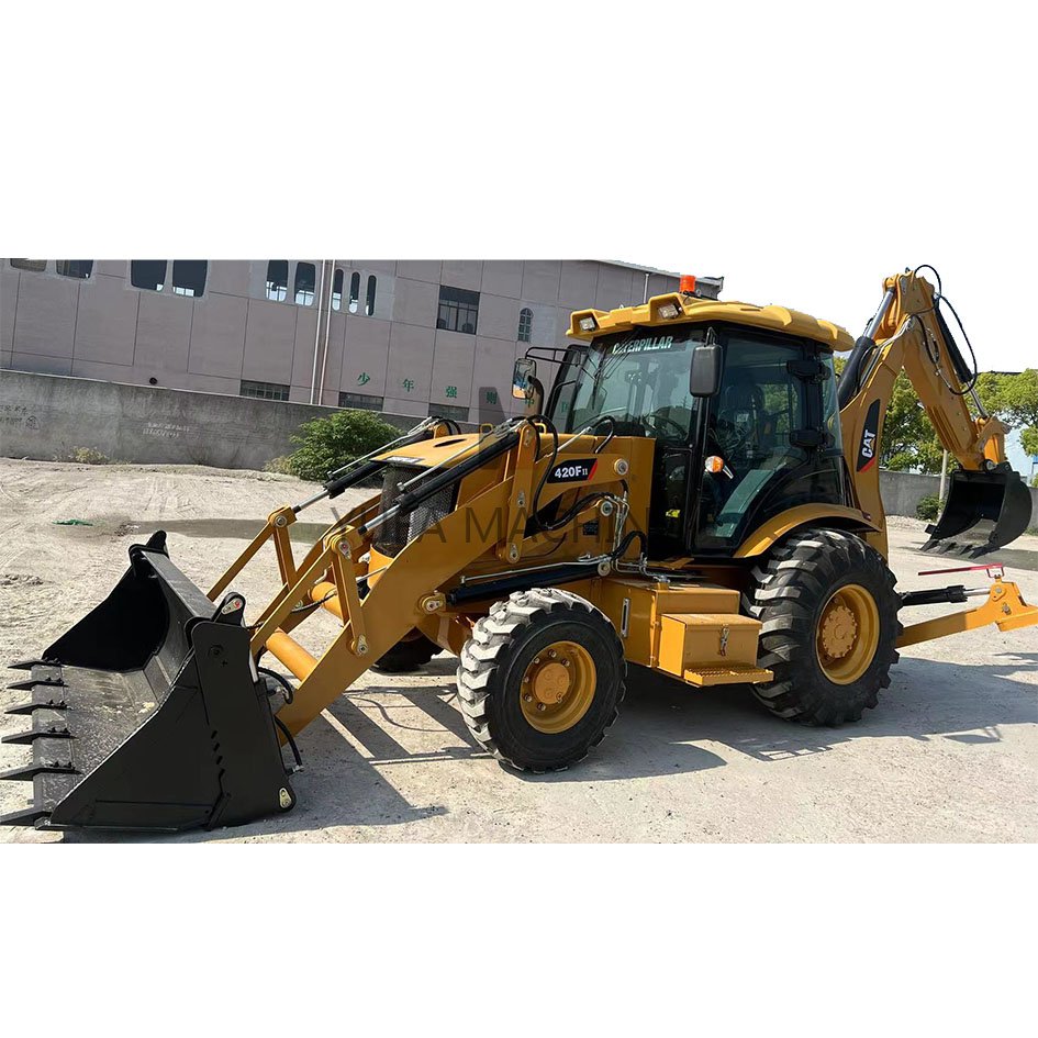 Multifunctional Backhoe loader used cat 420F loaders caterpillar 420 excavator wheel backhoe equipment for sale