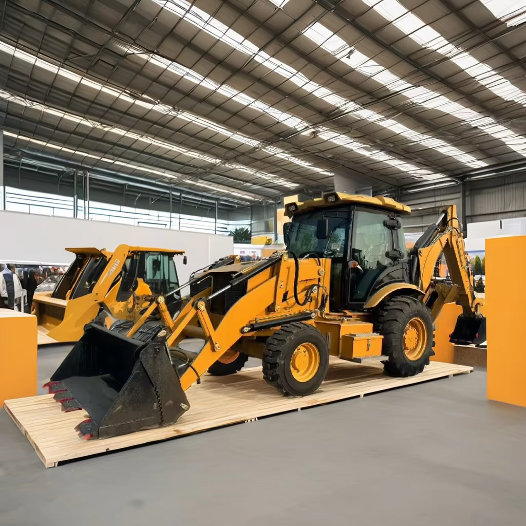 hot sale Cat 420F 4 Wheel Backhoe Loader Mini Front Loader with Kawasaki Hydraulic Pump Engine loaders and excavators