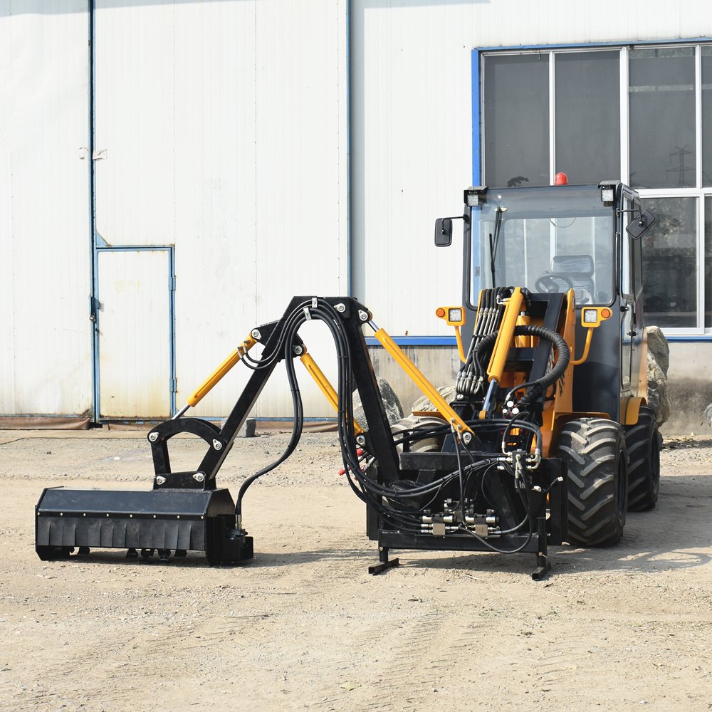 mini agricultural cheap farm tractor equipments hedge trimmer cutter wheel loader