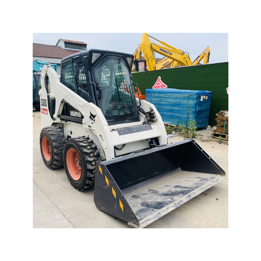Used Mini Skid Steer Loader Bobcat S300 wheel MINI skid steer loader with bucket