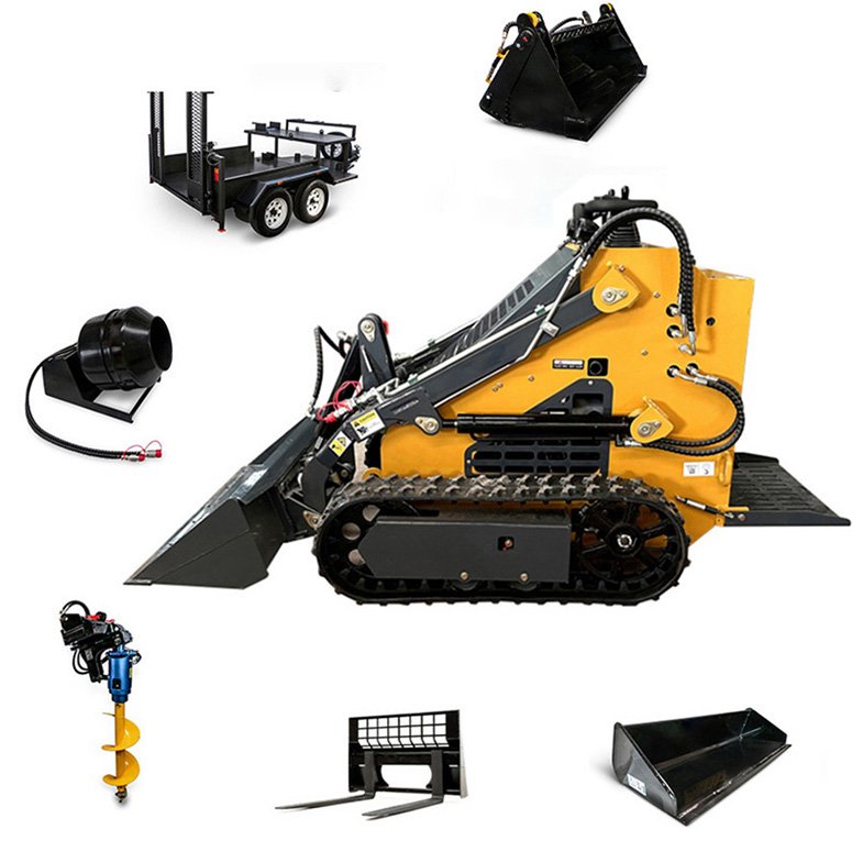 VAAVM VAS380 China Skid Steer Mini Crawler Skid Steer Loader With Attachments