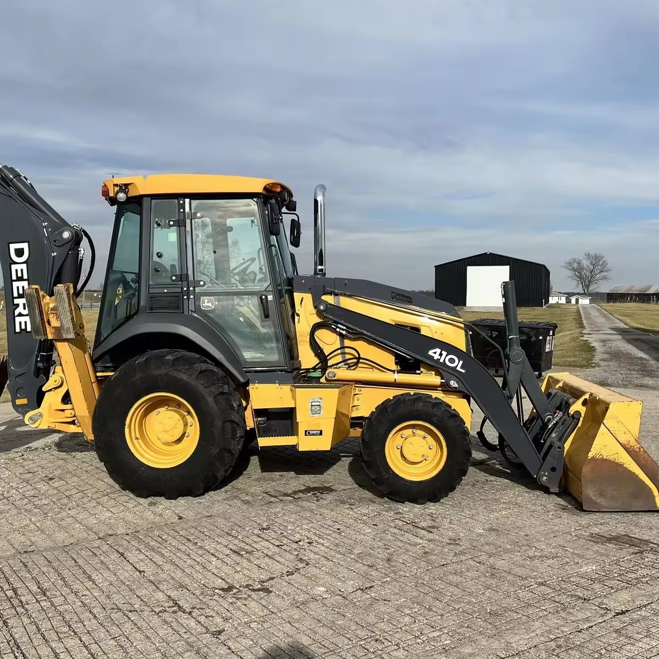 Used John Deer 410L Wheel Backhoe Loader Original Construction Machinery CE Approved 6-9 Tons John Deer 410D