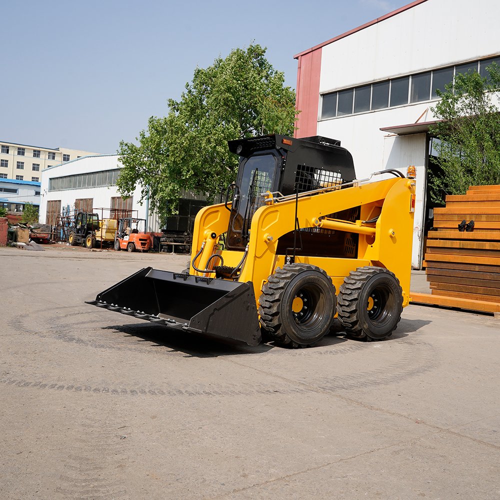 cheap 75HP LYW 65 mini wheel skid loaders with load weight 1050kgs bucket capacity 0.55CBM for sale