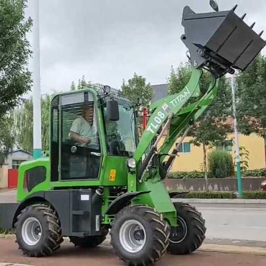 TITAN Mini TL08 Wheel Loader 800kg Capacity Used Diesel Engine Front End Loader with Bucket Attachment Core Components Included