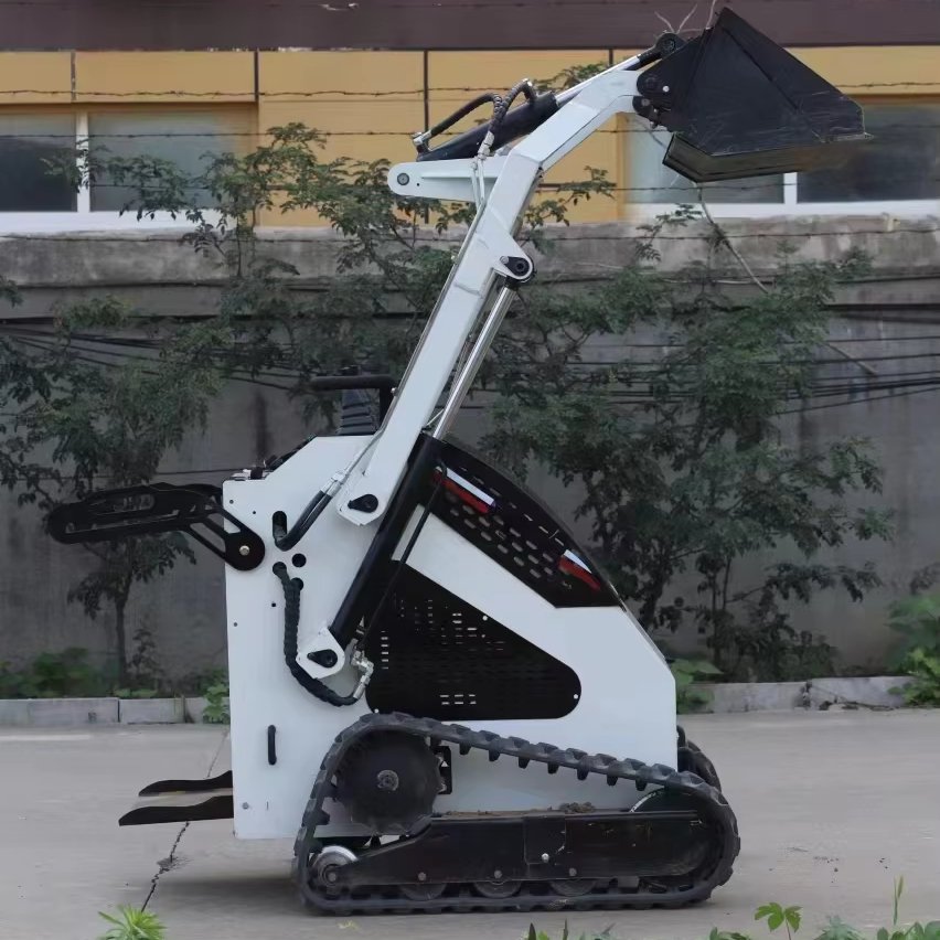 Mini skid steer loader track small site operation 1000kg hydraulic control track loader skid steer with cabin