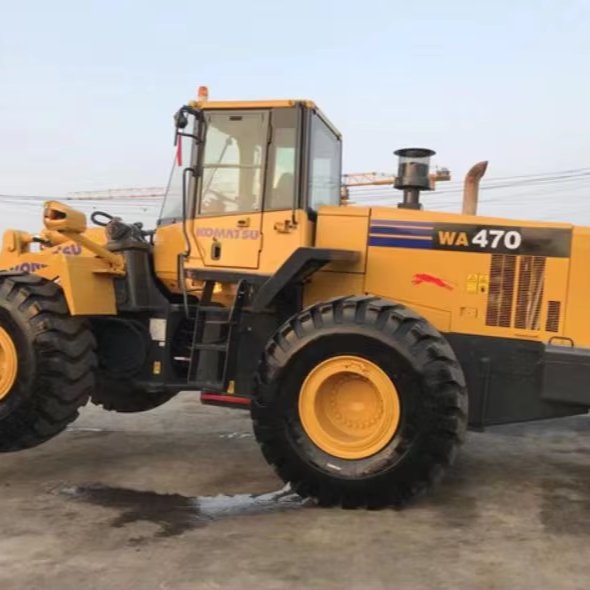Used hydraulic wheel loader, Komatsu WA470, with EPA and CE certification, in good condition and affordable price