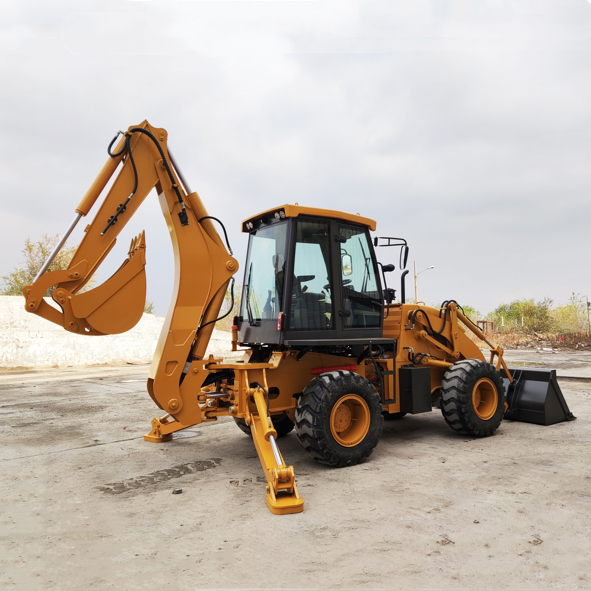  EURO5 EPA engine Diesel backhoe loader 4x4 China Small Mini Retroexcavadora loaders used Backhoe Loader for Sale