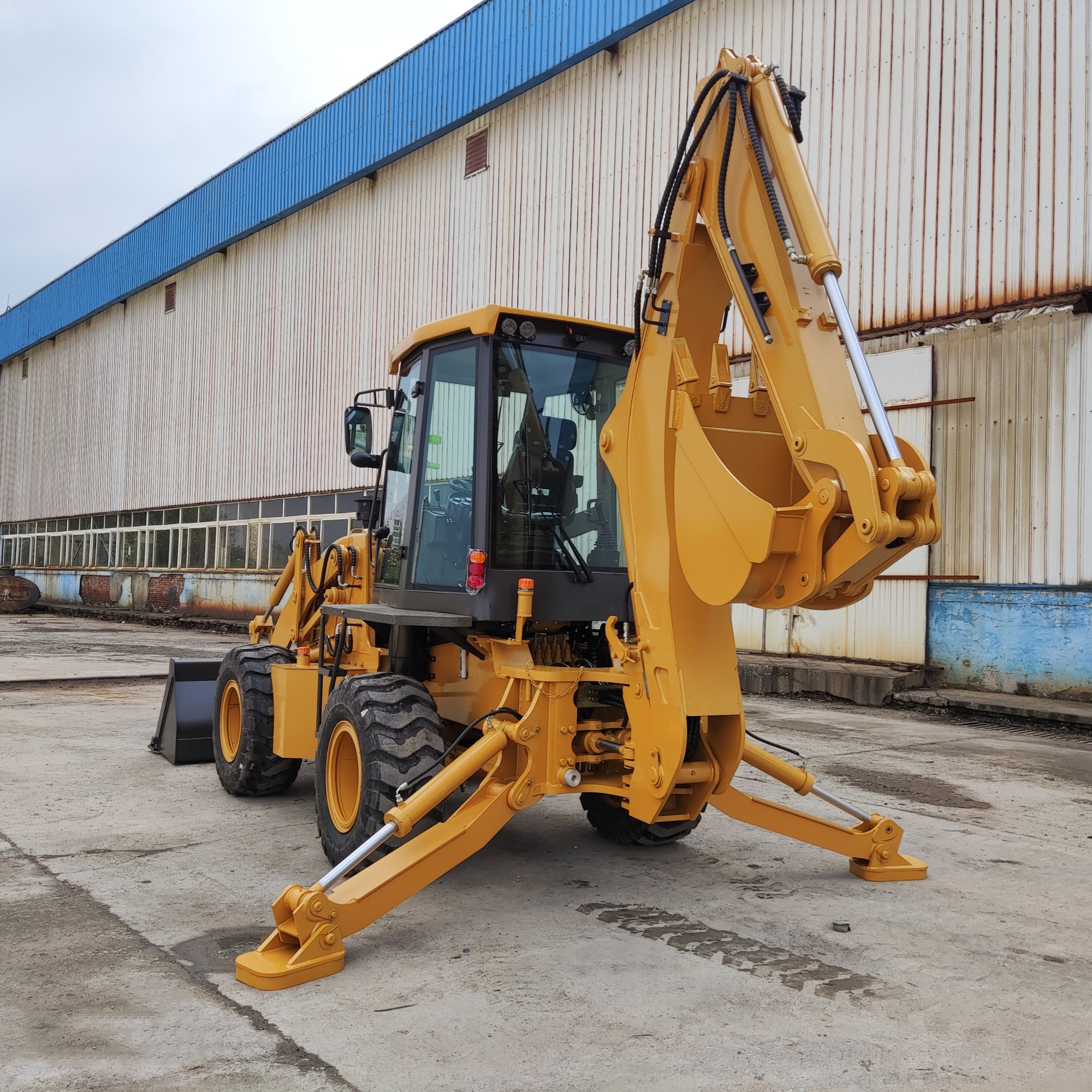  EURO5 EPA engine Diesel backhoe loader 4x4 China Small Mini Retroexcavadora loaders used Backhoe Loader for Sale