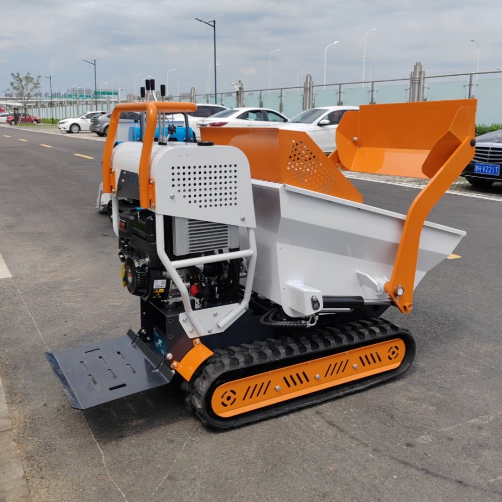 Mini Dumper Tracked Motor Wheelbarrow Track Site Dumper For Farm Work Mini Crawler Dumper Truck