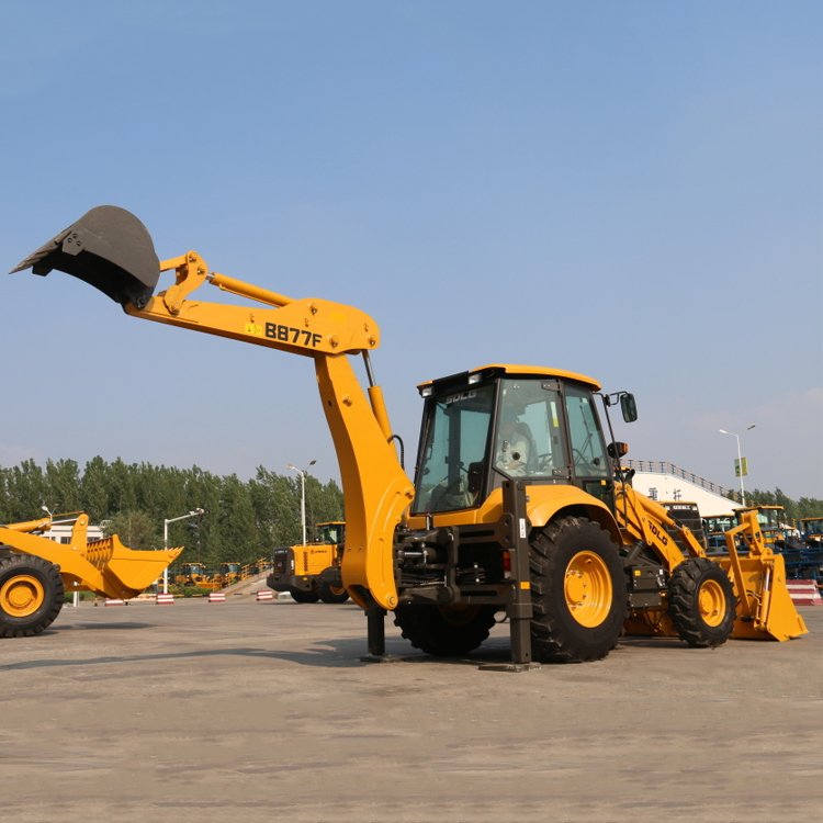 2024 SDLG B877F Wheel Loader Front End Backhoe Small 75kw Backhoe Loader For Hot Sale