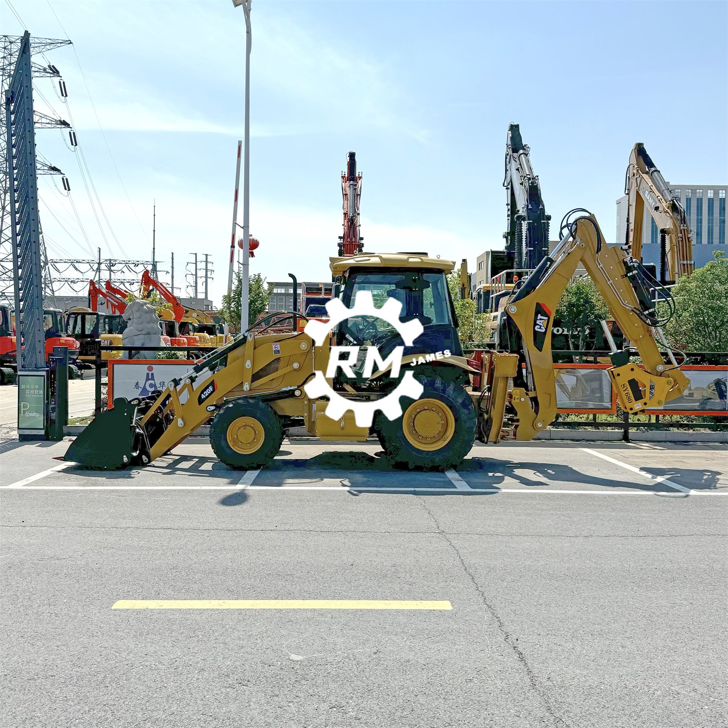 Used Japan Import Caterpillar CAT420F Wheel Backhoe Loader Good Condition Good Performance Secondhand CAT420F Backhoe Excavator