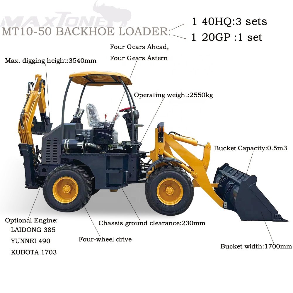 Cheap EPA Engine Backhoe Loader With Price Farm Used Mini diesel Backhoe Excavator Loader
