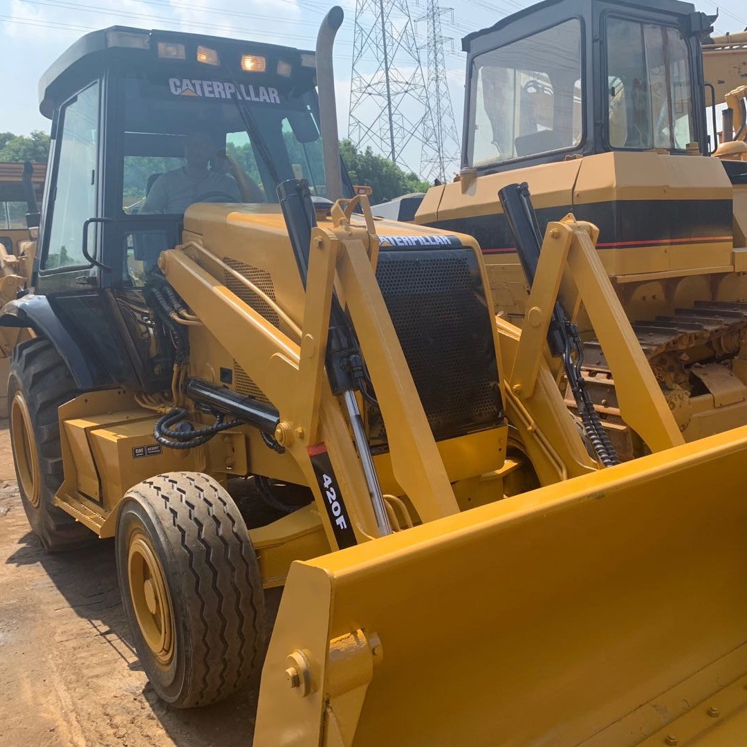 Good Condition USA CAT 420F Used Backhoe Loader Caterpillar 420F Loader Backhoe