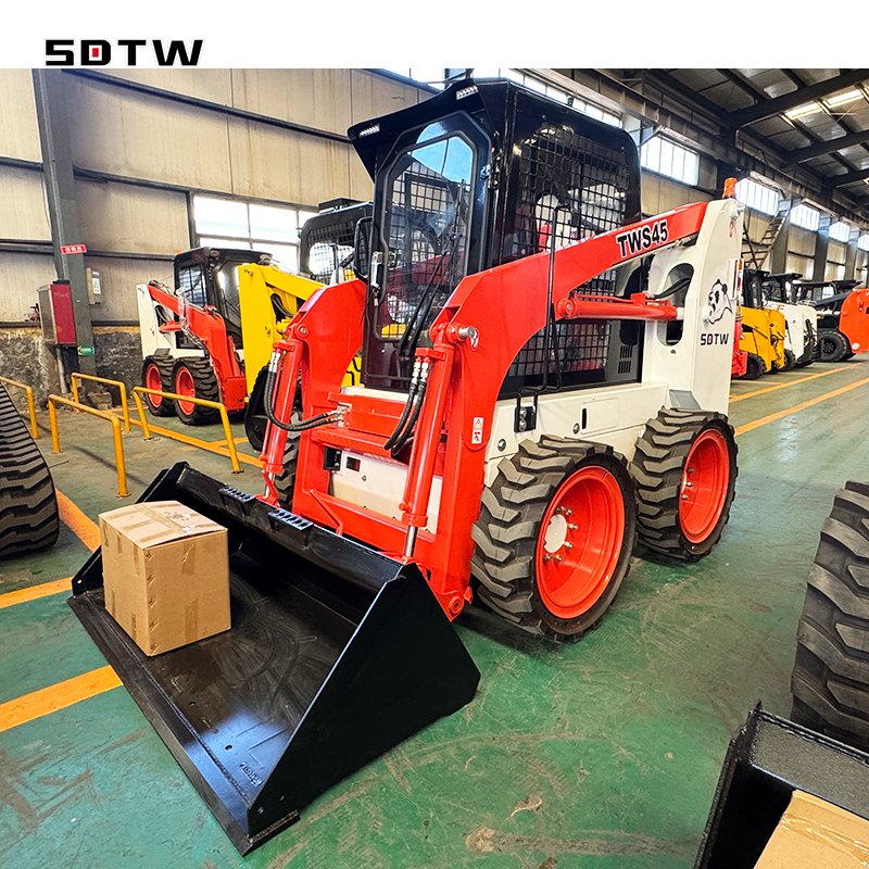 SDTW 25-140HP Mini Skid Steer Loader 1-Year Used Multi-Purpose Front End Loader Skidsteer Sale Customizable Options Available