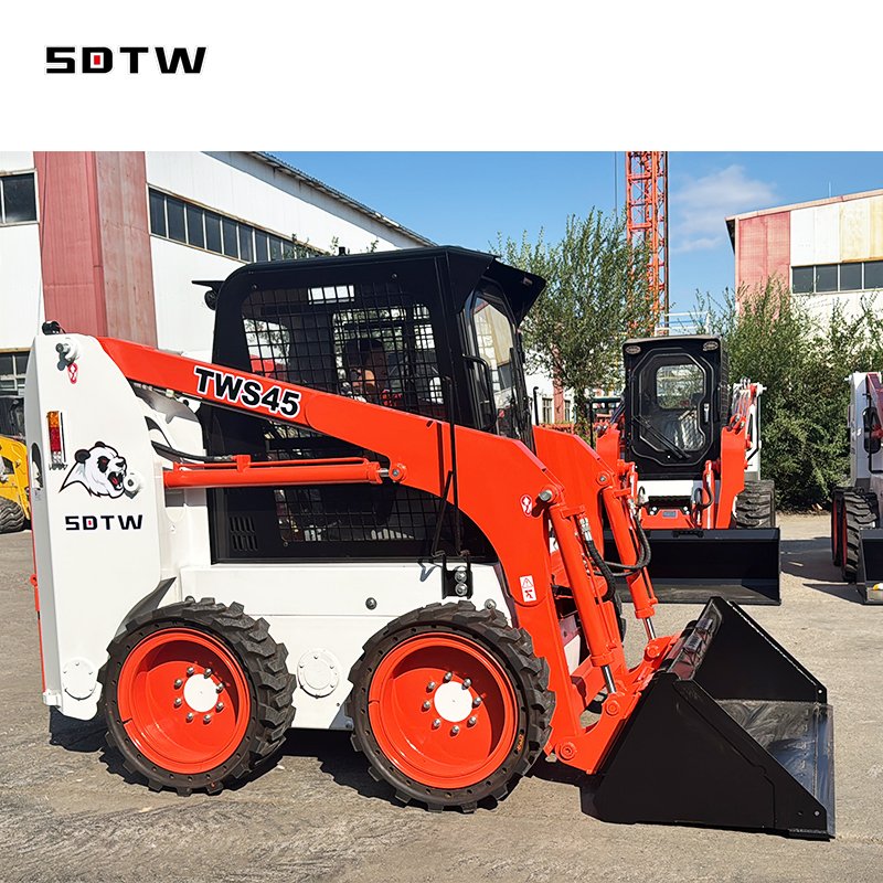 SDTW 25-140HP Mini Skid Steer Loader 1-Year Used Multi-Purpose Front End Loader Skidsteer Sale Customizable Options Available