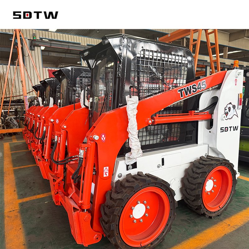 SDTW 25-140HP Mini Skid Steer Loader 1-Year Used Multi-Purpose Front End Loader Skidsteer Sale Customizable Options Available