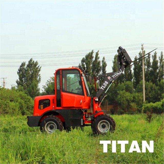 TITAN 4 wheel drive 0.8 ton articulated small mini wheel loader front end loader for farm garden muti purpose use