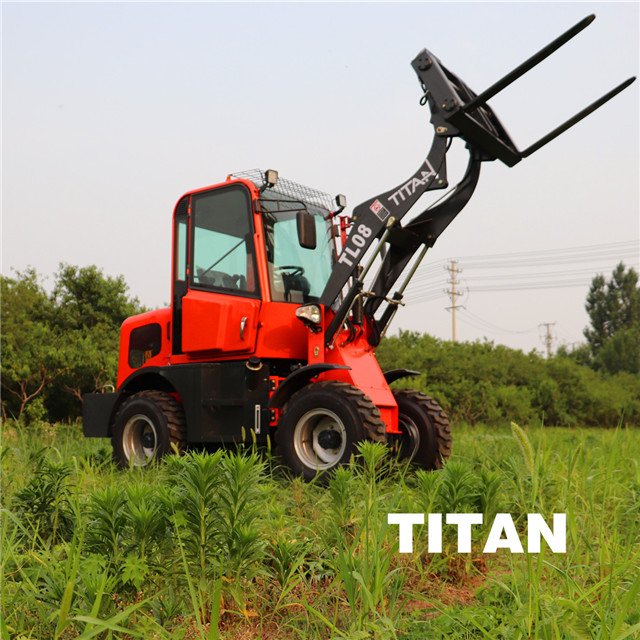 TITAN 4 wheel drive 0.8 ton articulated small mini wheel loader front end loader for farm garden muti purpose use