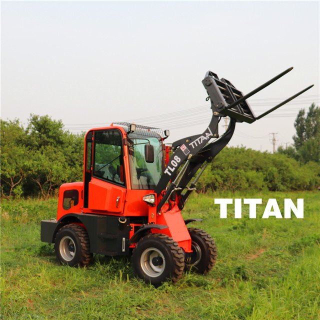 TITAN 4 wheel drive 0.8 ton articulated small mini wheel loader front end loader for farm garden muti purpose use