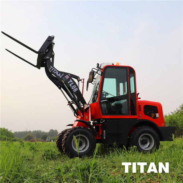TITAN 4 wheel drive 0.8 ton articulated small mini wheel loader front end loader for farm garden muti purpose use
