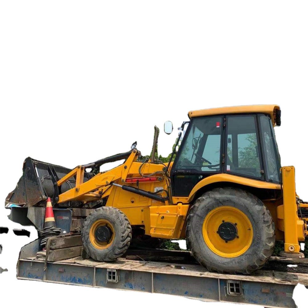 UK JCB 3CX backhoe loader loading JCB 3cx ship to Chile Loading service for JCB backhoe loader transfer by flat