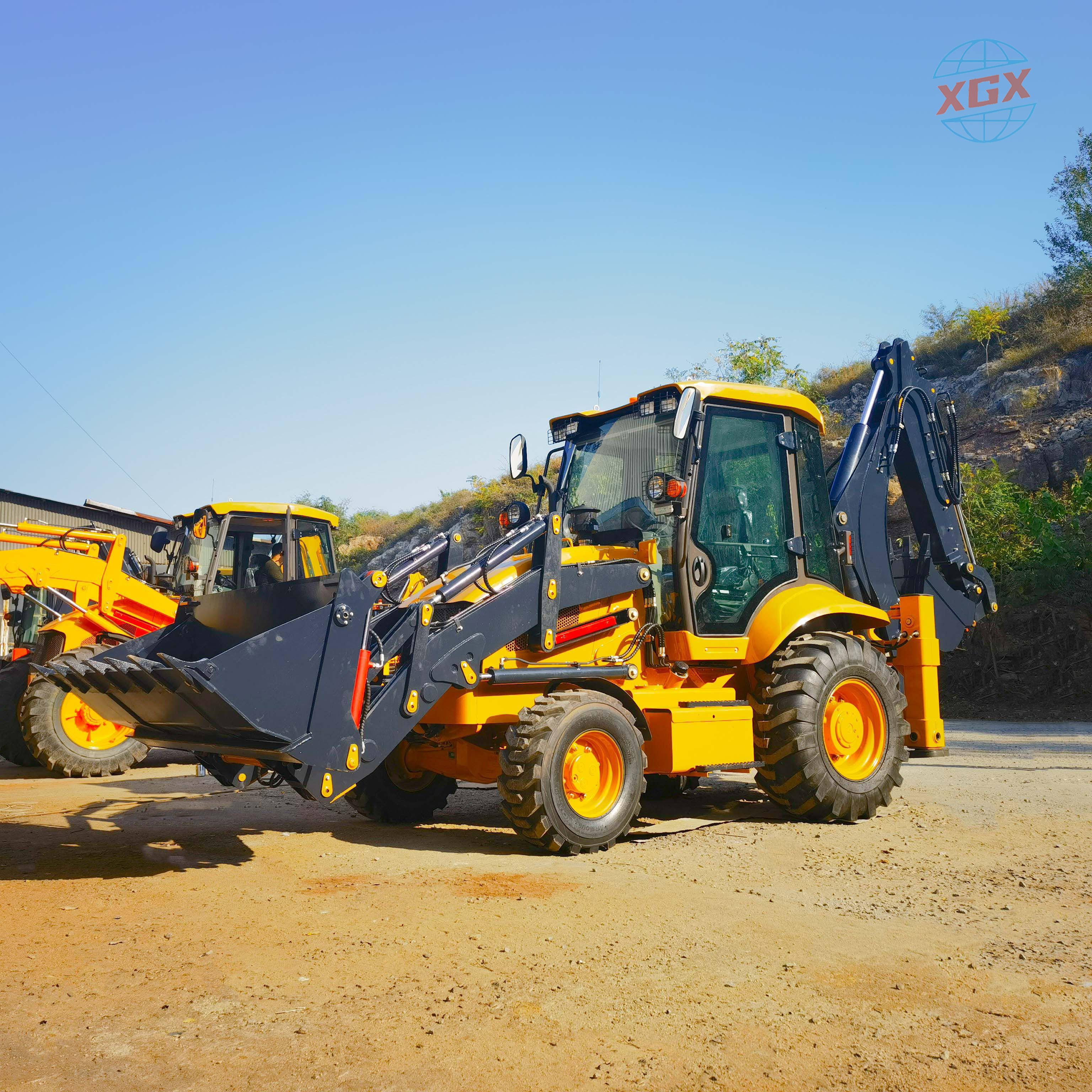 Chinese Used Small Backhoe Loader Mini Tractor Backhoe Loader At Good Price With Spare Parts For Sale