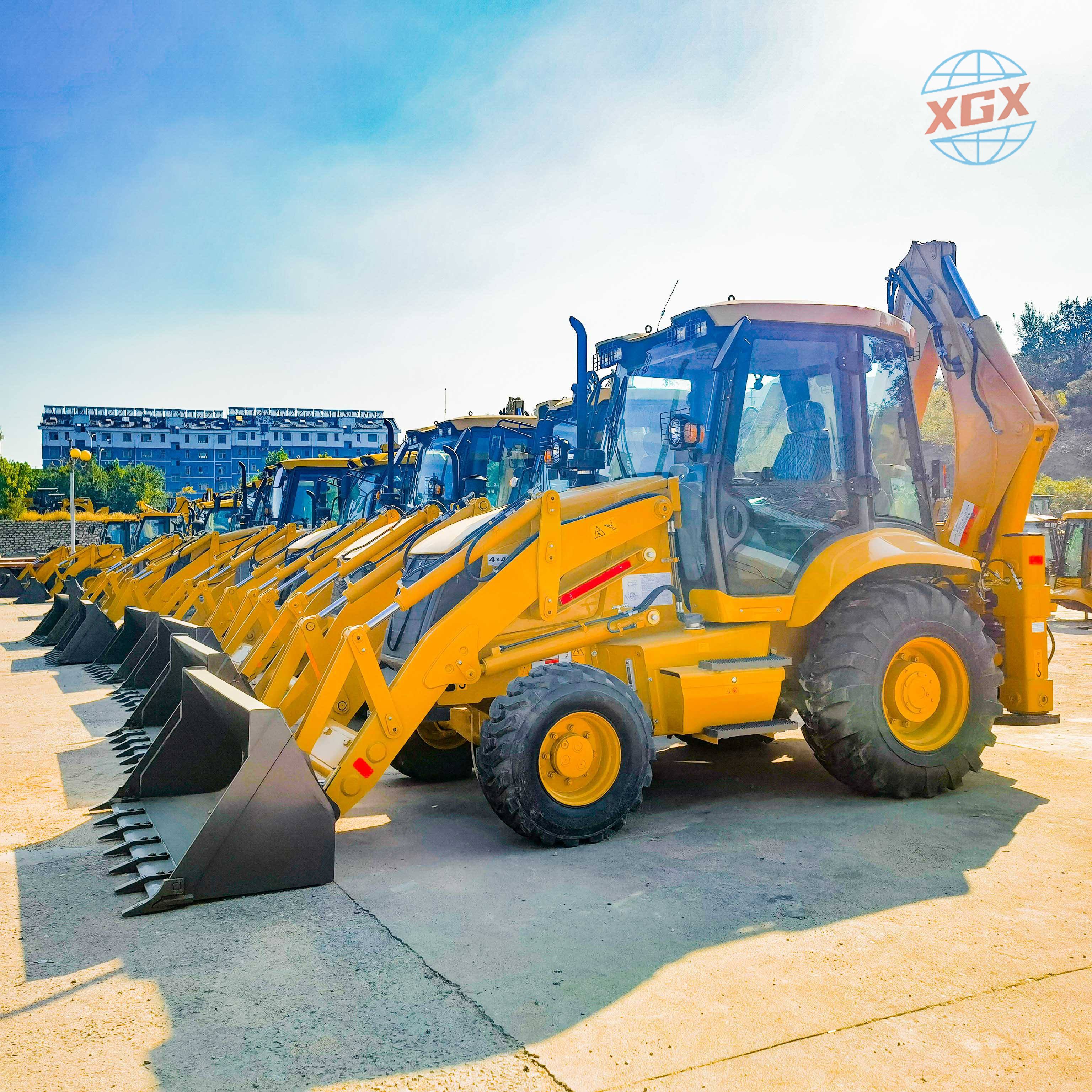 Chinese Used Small Backhoe Loader Mini Tractor Backhoe Loader At Good Price With Spare Parts For Sale