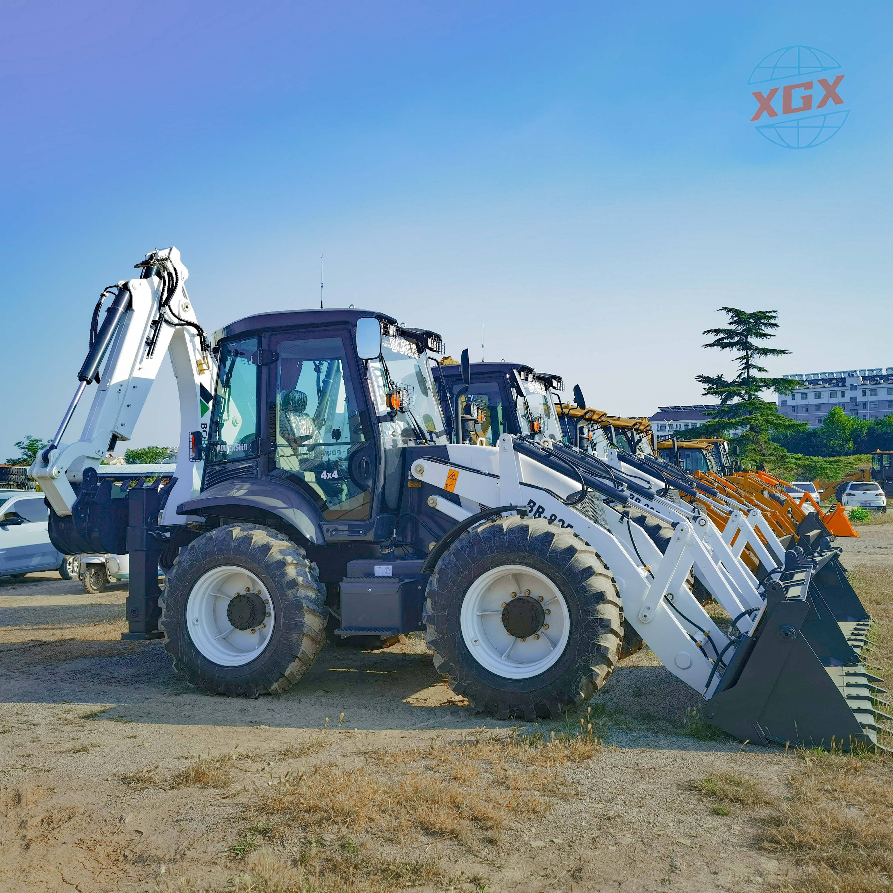 Chinese Used Small Backhoe Loader Mini Tractor Backhoe Loader At Good Price With Spare Parts For Sale